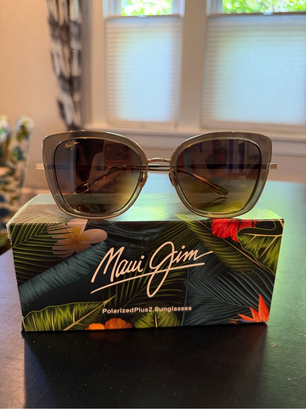 Maui Jim Women's Olive Brown Gradient Cat-Eye Sunglasses
